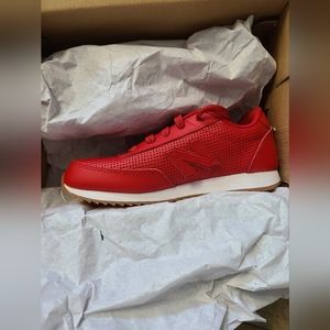 New Balance 501 Red/White/Gum Perforated Leather Ripple Sole Size 3